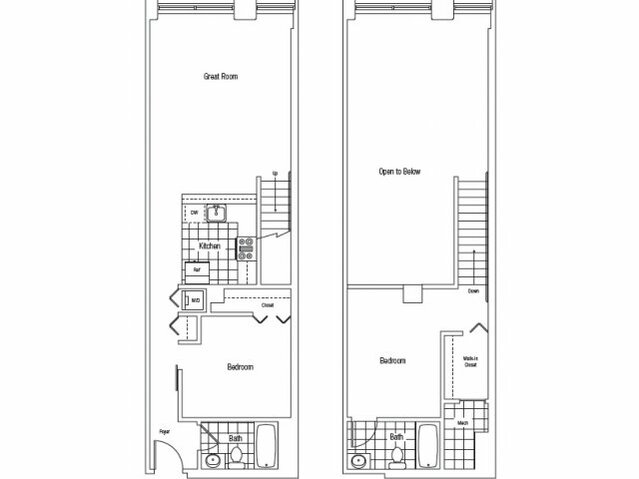 2 Bedroom - 2 Bathroom Loft