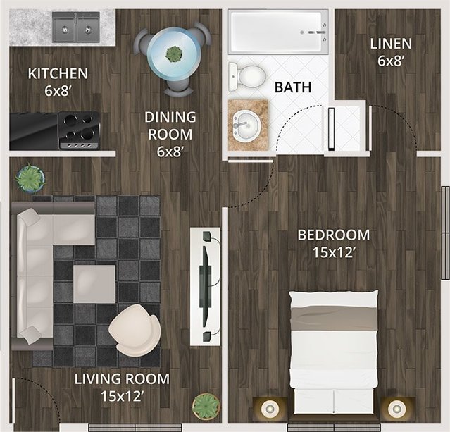 1 Bedroom 1 Bathroom