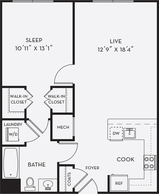 1 Bedroom A2