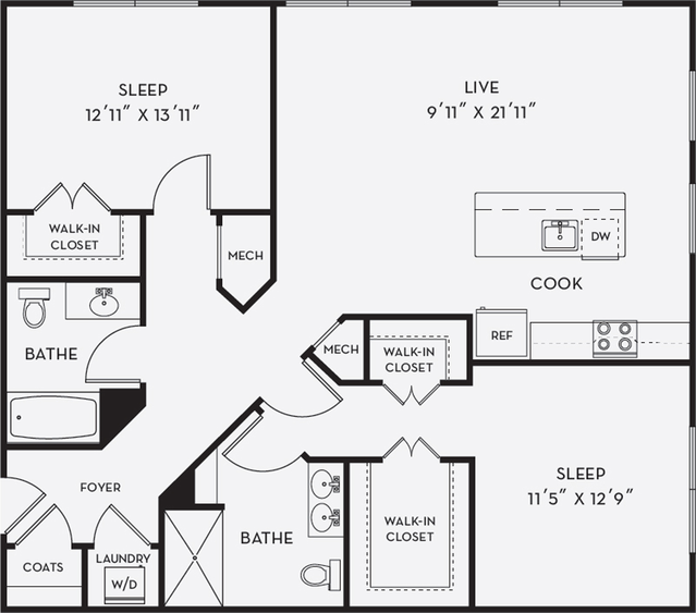 2 Bedroom B1