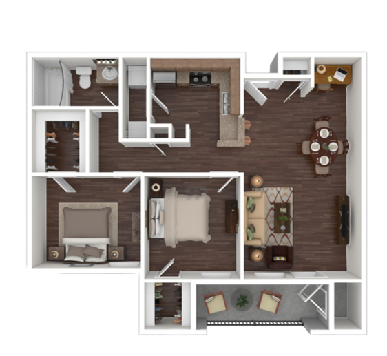 2 Bedroom, 1 Bath