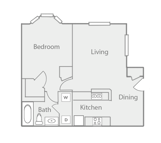 One Bedroom One Bath