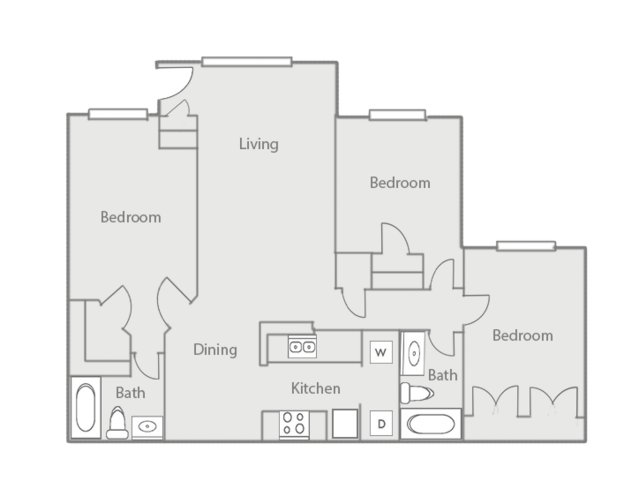 Three Bedroom Two Bath